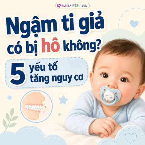 Ngậm ti giả có bị hô không? 5 yếu tố làm tăng nguy cơ