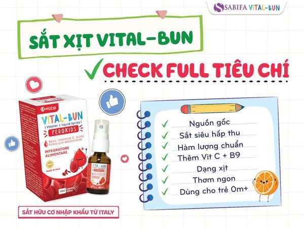 Tiêu chí chọn sản phẩm bổ sung sắt cho trẻ