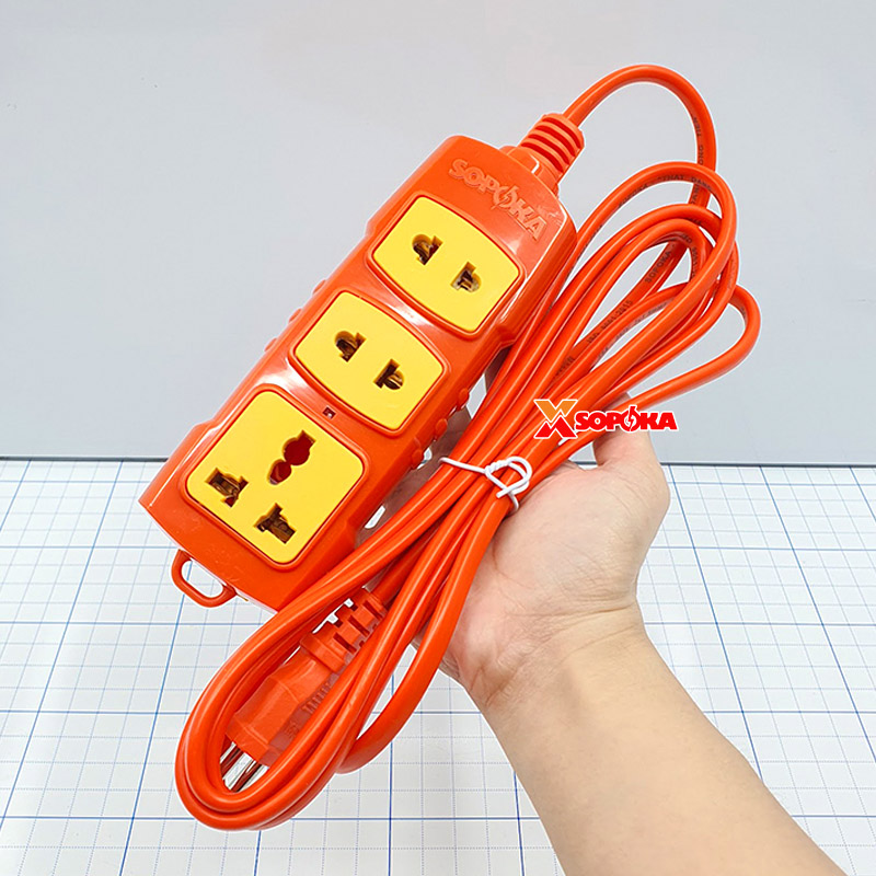 Ổ Cắm Điện 3 Lỗ Công Suất 3000W Siêu Chịu Tải T3000W SOPOKA