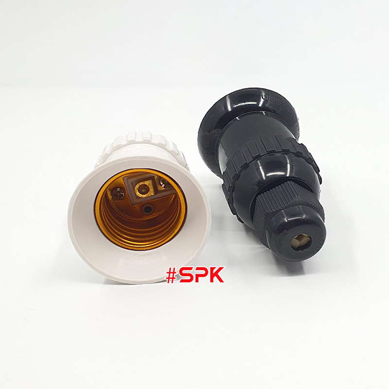 Đui Đèn Chịu Mưa Ngoài Trời Ren Vặn Xoáy Kích Cỡ E27 ĐCM-5 ĐCM-6 SOPOKA