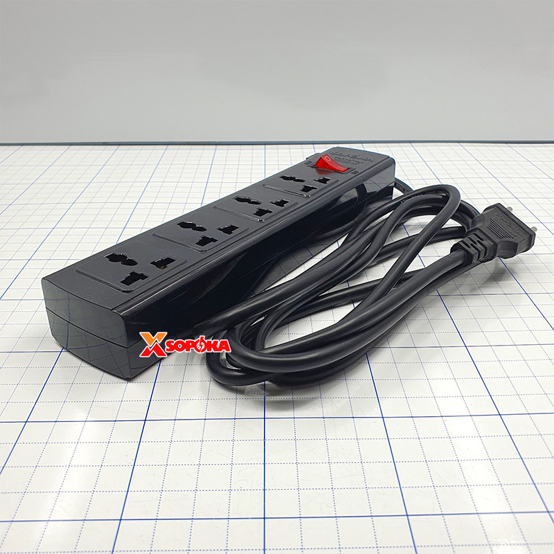 Ổ Cắm Điện 4 Lỗ 2200W Lõi Sứ – Breaker Tự Ngắt Khi Quá Tải | 4T SOPOKA