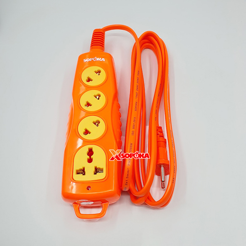 Ổ Cắm Điện 4 Lỗ Chéo Chịu Nhiệt Chống Va Đập 3000W 4C-3000W SOPOKA