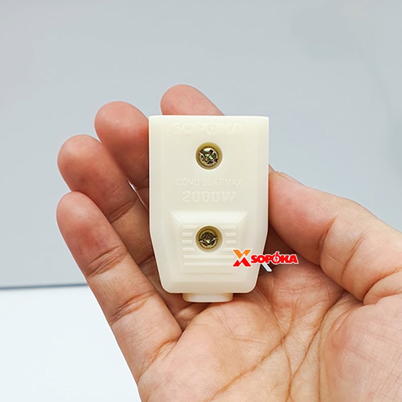 Phích Cắm Điện Âm Trắng Phích Cắm Cái P5 Chống Vỡ SOPOKA