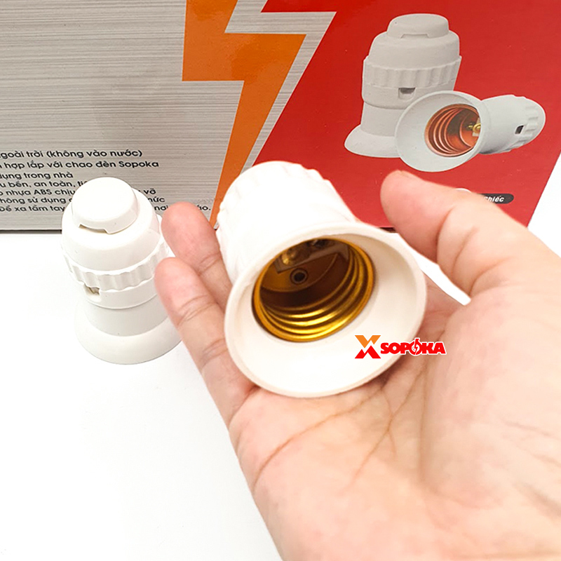 Đui Đèn Chịu Mưa 2 Kiểu Lắp Dây ĐCM-1 SOPOKA