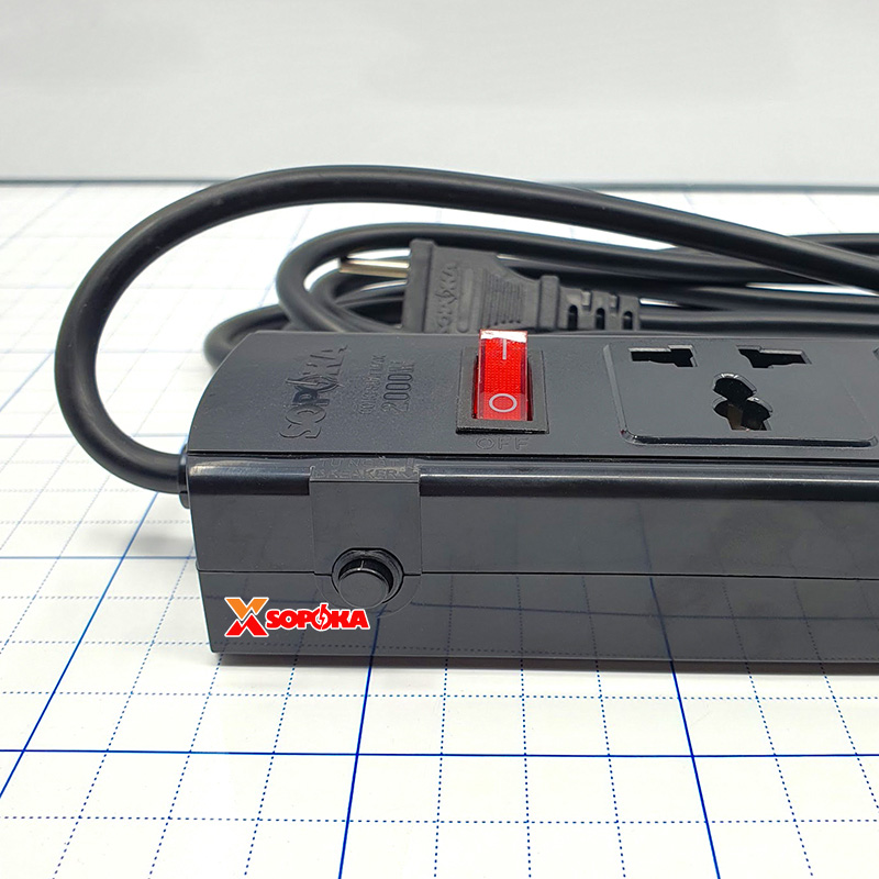 Ổ Cắm Điện 5 Lỗ 2200W Lõi Sứ Tự Ngắt Điện Khi Quá Tải 5T SOPOKA
