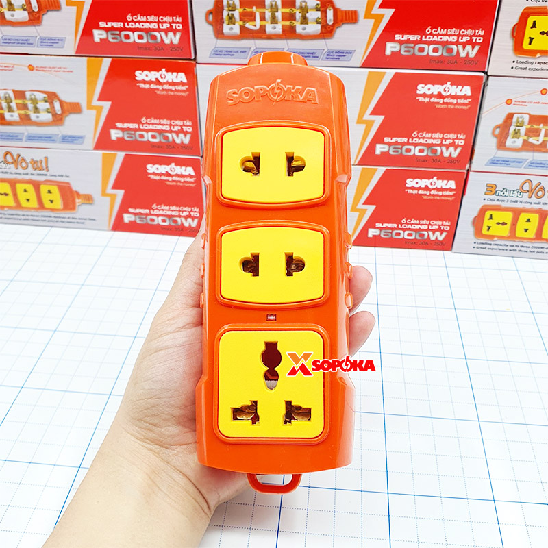 Ổ cắm điện chịu tải 6000W SOPOKA P6000W