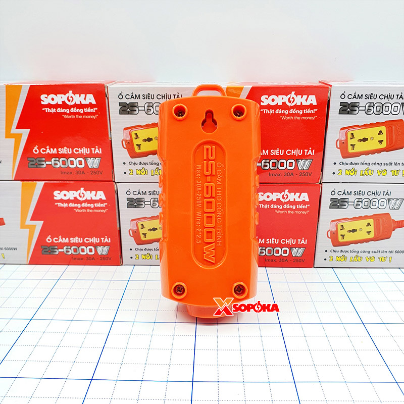 Ổ Cắm Điện 2 Lỗ Không Dây 6000W 2S-6000W SOPOKA