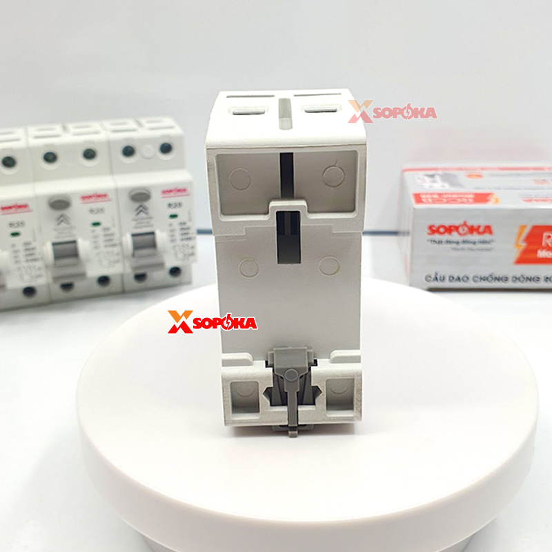 Aptomat Chống Giật RCCB 32A / 40A / 50A / 63A 1 Pha 2P 30mA Cấu Dao Chống Rò 2 Cực SOPOKA
