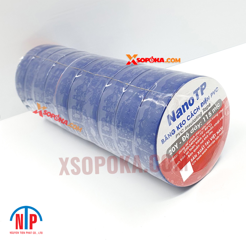 Băng Keo Cách Điện PVC NanoTP 600V 115 Mic 20Y Tiến Phát