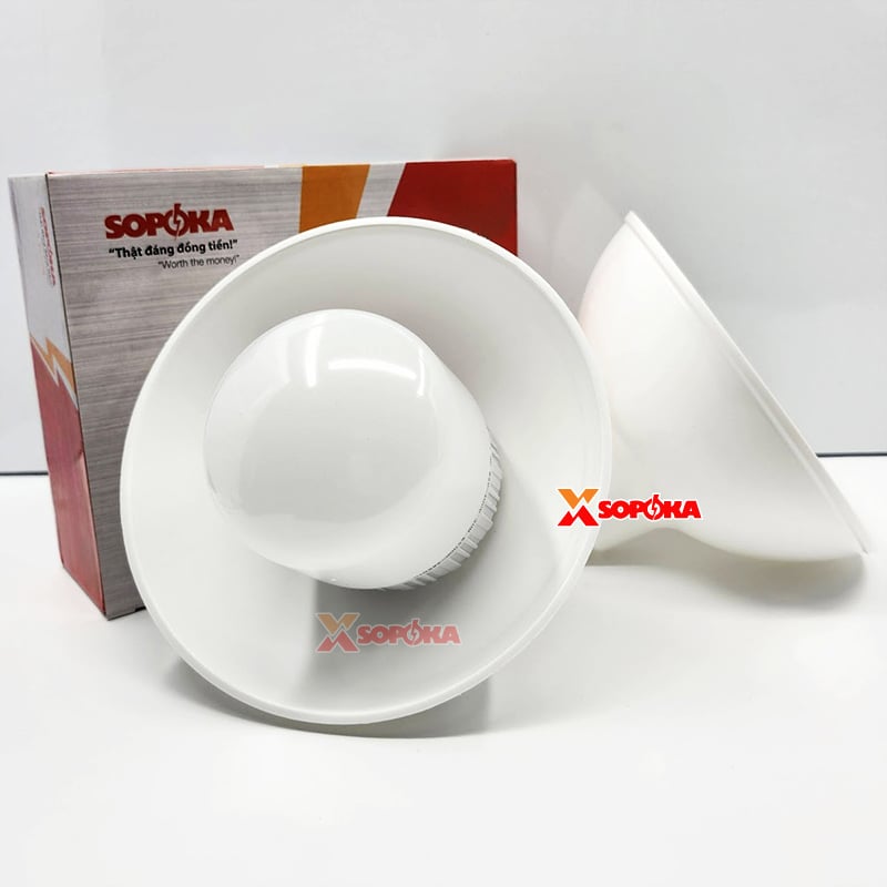 Chóa Đèn (Chao Đèn) Nhựa Có Móc Treo M200 Chống Vỡ Chống Mưa Chịu Nhiệt SOPOKA