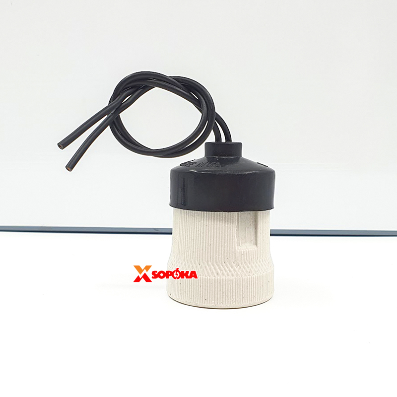 Đui Đèn Sứ Chịu Nhiệt Chịu Mưa Ngoài Trời Ren Xoáy E27 V-3/2 SOPOKA