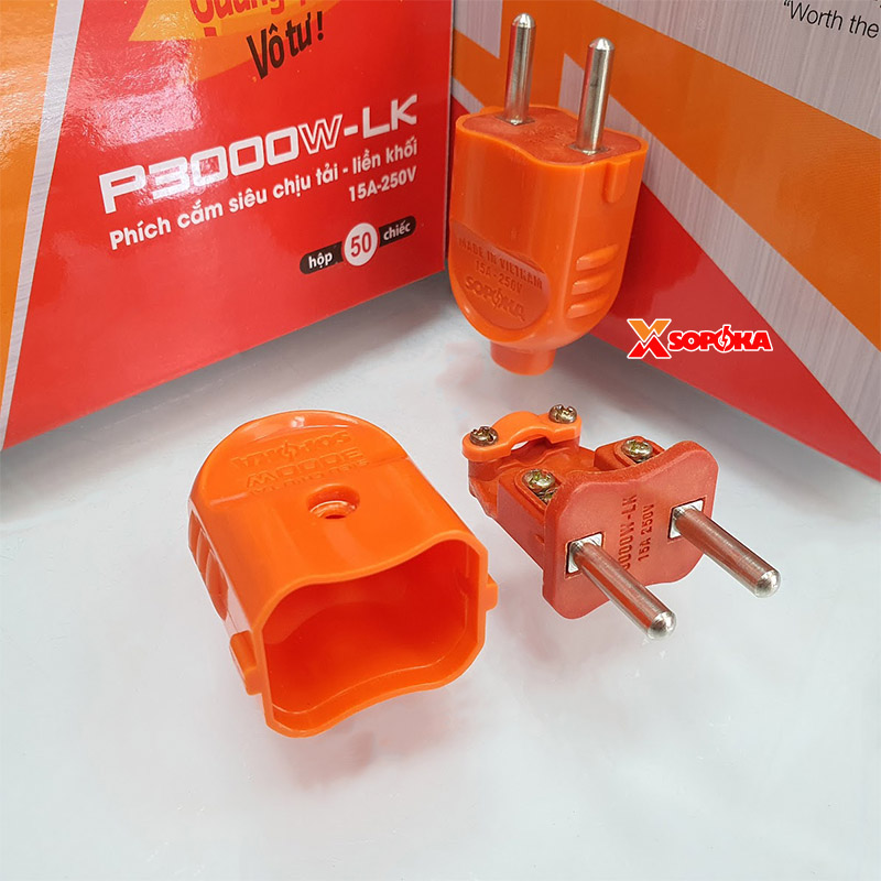 Phích Cắm Điện Dương Chịu Tải 3000W P3000LK SOPOKA