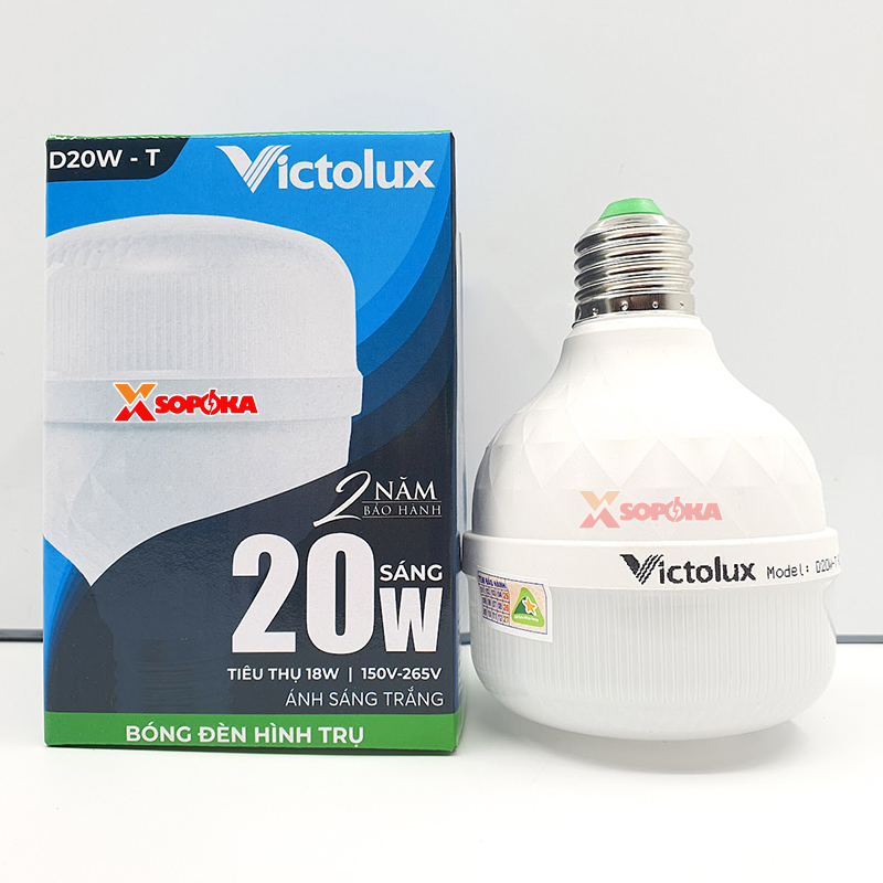 Bóng Đèn LED Hình Trụ Victolux (SOPOKA) 20W – 30W – 40W – 50W – 60W