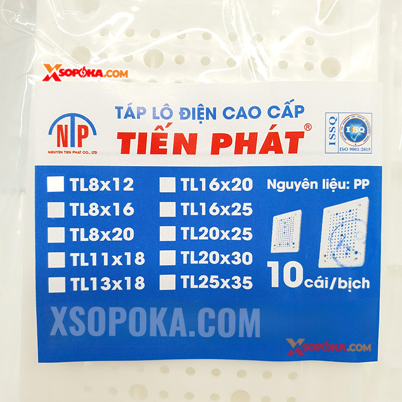 Táp lô điện nhựa Tiến Phát màu trắng kích thước 8x12 đến 25x35 cm