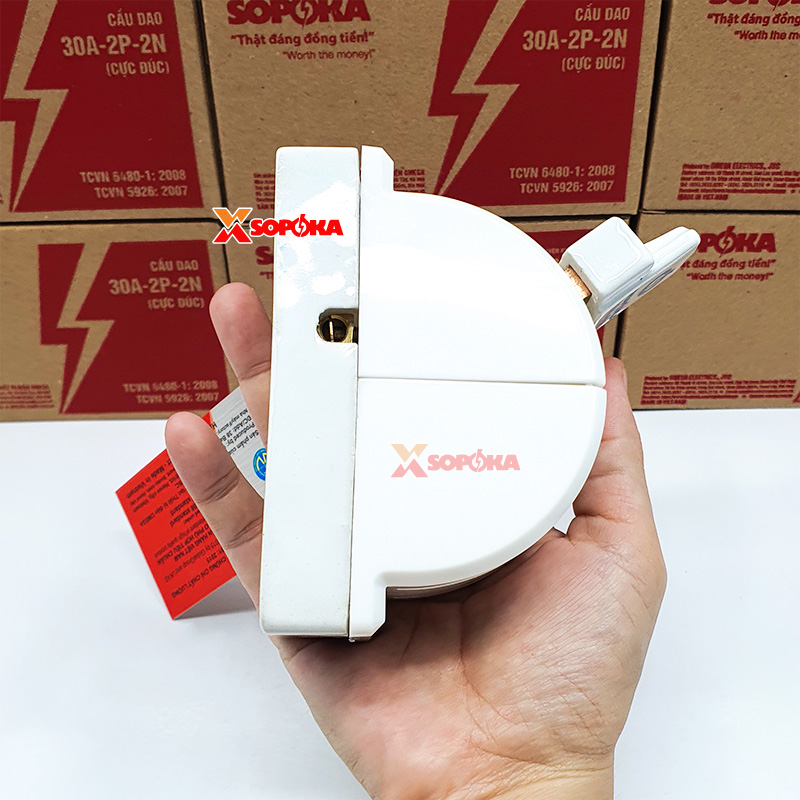 Cầu Dao Đảo Đế Sứ 1 Pha 30A 2P 600V 2N D19 SOPOKA