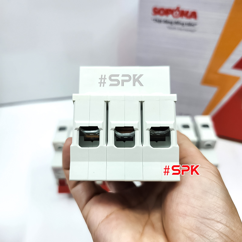 SOPOKA Cầu Dao Gạt Tay 1 Ngã 3P MS21 (15A–80A)