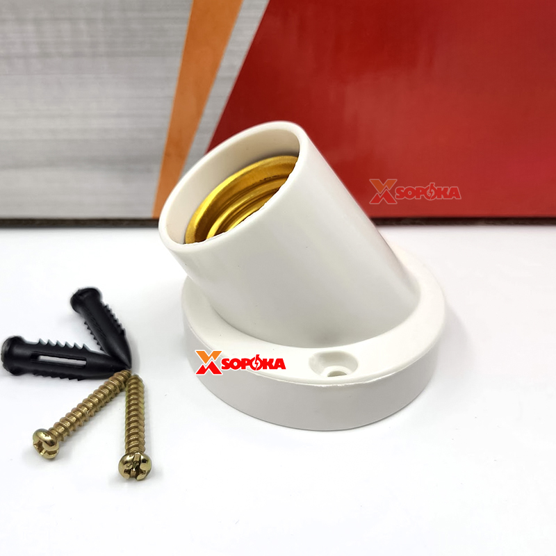 Đui Đèn Vát Tường Ngồi Xéo Ren Xoáy E27 DV5 SOPOKA