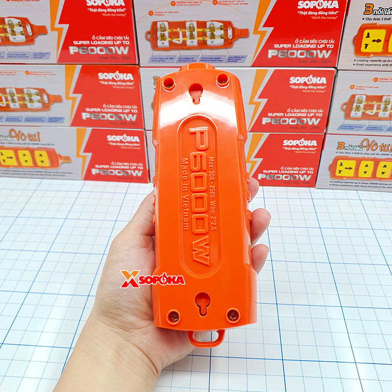 Ổ cắm điện chịu tải 6000W SOPOKA P6000W
