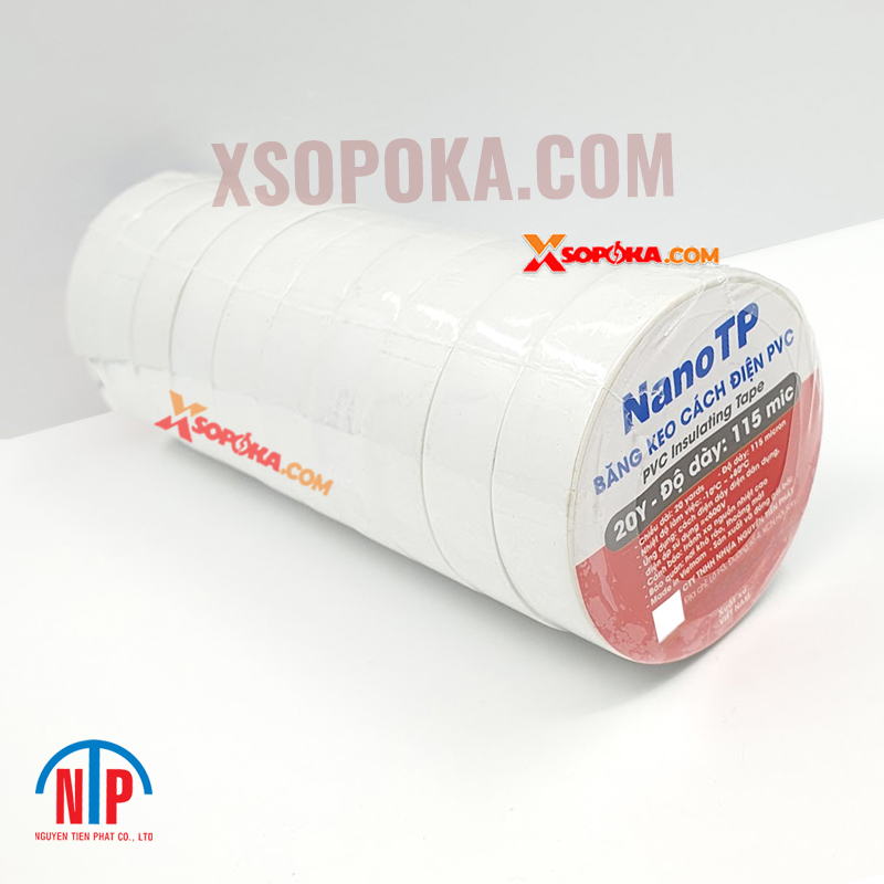 Băng Keo Cách Điện PVC NanoTP 600V 115 Mic 20Y Tiến Phát