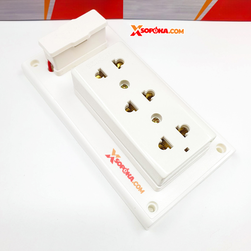 Bảng Điện Táp Lô 3 Lỗ Cắm Có Cầu Chì 2200W 10A BN6E SOPOKA