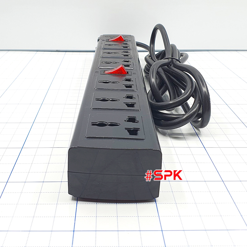 Ổ Cắm Điện 6 Lỗ 2200W Lõi Sứ Chống Cháy Tự Ngắt Điện Quá Tải 6T SOPOKA
