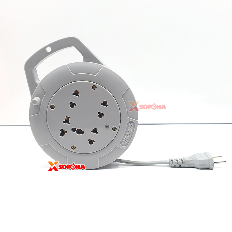 SOPOKA Ổ Cắm Cuộn Dây Tròn Q‑Series 2200W Màu Ghi (Xám) Q45G/Q75G