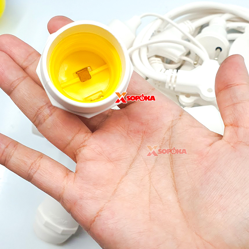 Dây Đui Bóng Đèn Trang Trí 5m – 7,5m – 10m Loại Thả Màu Trắng SOPOKA