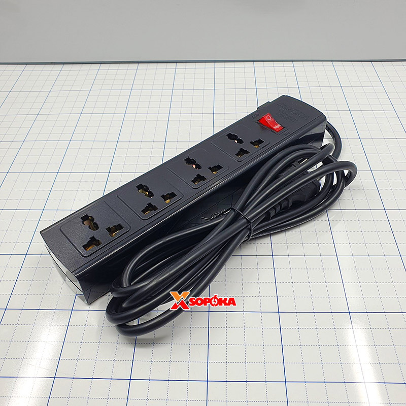 Ổ Cắm Điện 4 Lỗ 2200W Lõi Sứ – Breaker Tự Ngắt Khi Quá Tải | 4T SOPOKA