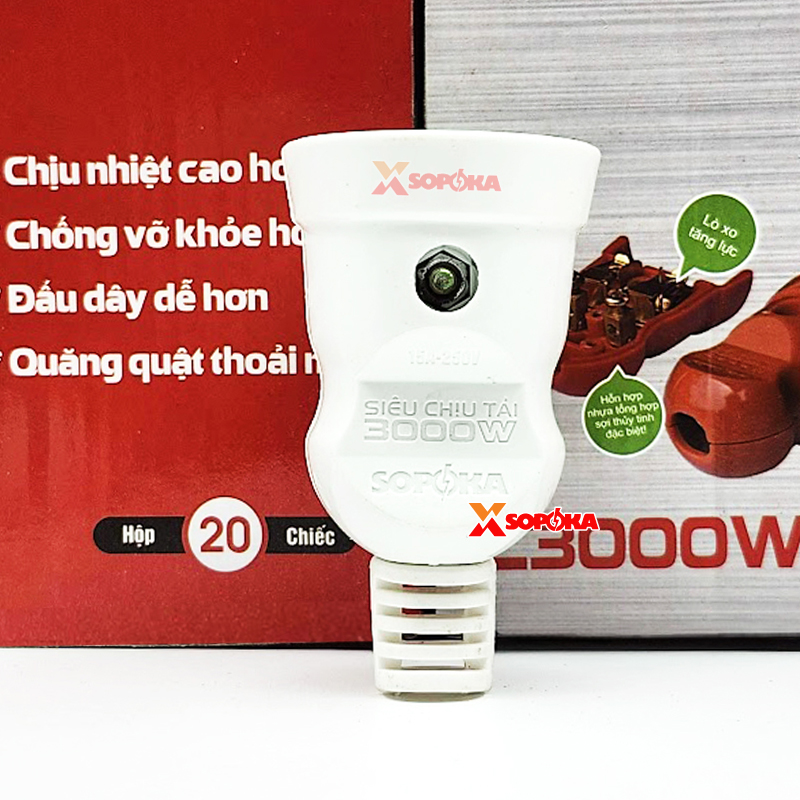 Phích Cắm Điện Âm Siêu Chịu Tải 3000W C3000W SOPOKA