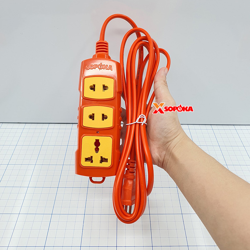 Ổ Cắm Điện 3 Lỗ Công Suất 3000W Siêu Chịu Tải T3000W SOPOKA
