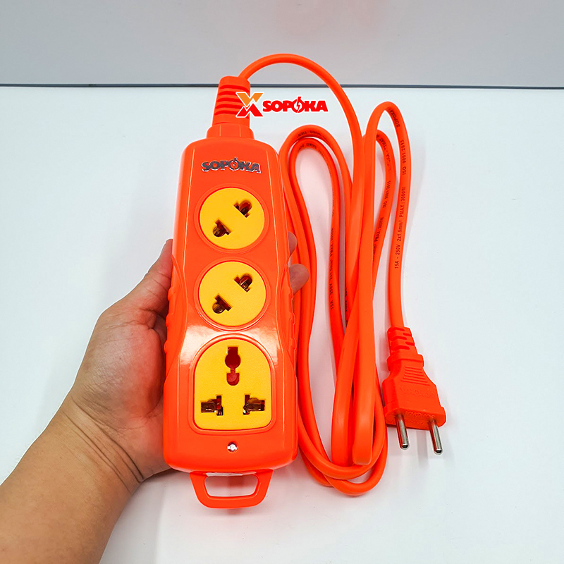 Ổ Cắm Điện 3 Lỗ Chéo Chịu Nhiệt Chống Va Đập 3000W 3C-3000W SOPOKA