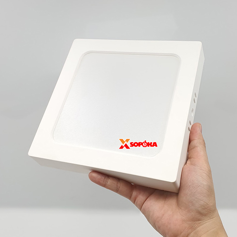 Bóng Đèn LED SS12W Ốp Trần Vuông 12W Sáng Trắng Vành Nhựa SOPOKA
