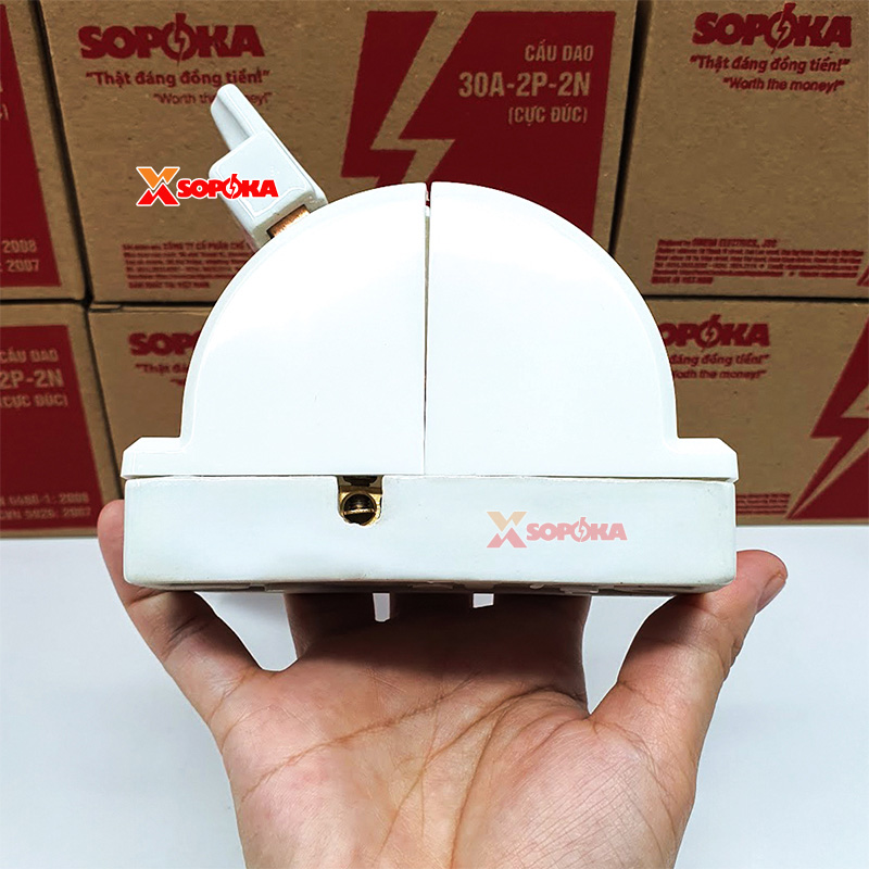 Cầu Dao Đảo Đế Sứ 1 Pha 30A 2P 600V 2N D19 SOPOKA
