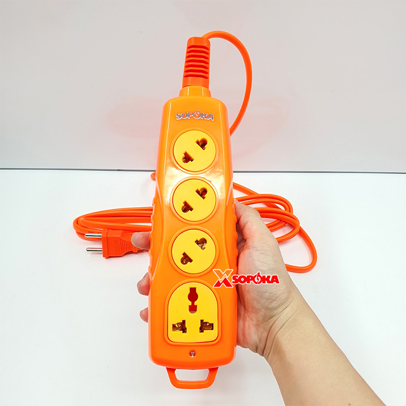 Ổ Cắm Điện 4 Lỗ Chéo Chịu Nhiệt Chống Va Đập 3000W 4C-3000W SOPOKA