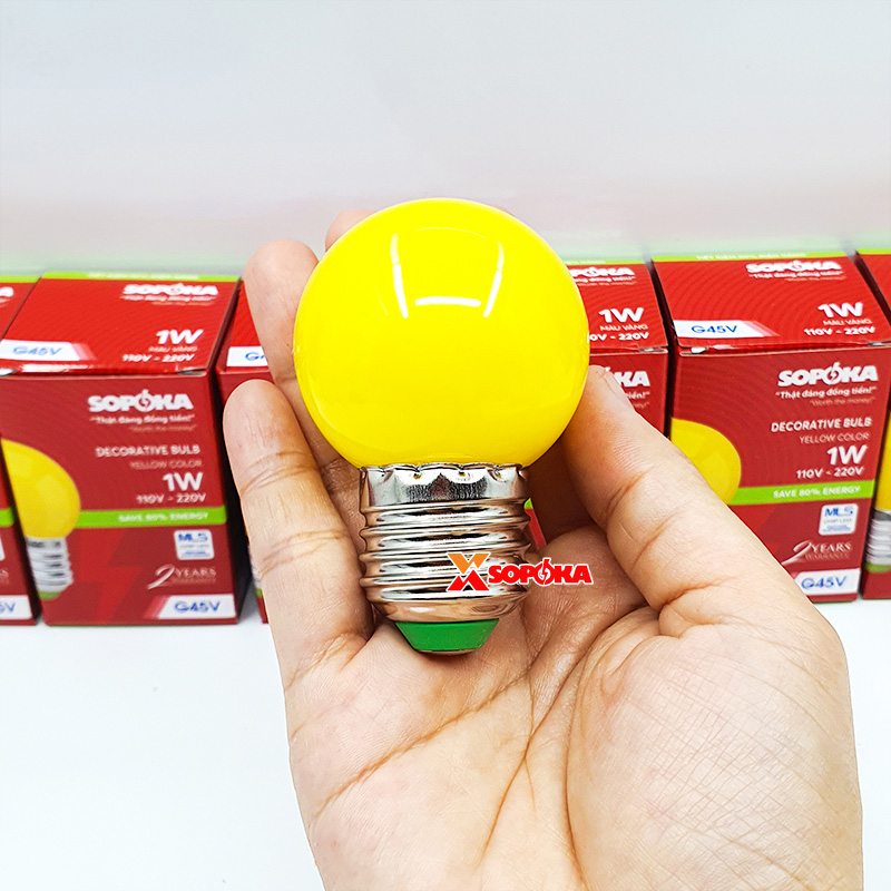 Bóng đèn LED Trang Trí Đơn Sắc Đa Sắc G45 SOPOKA