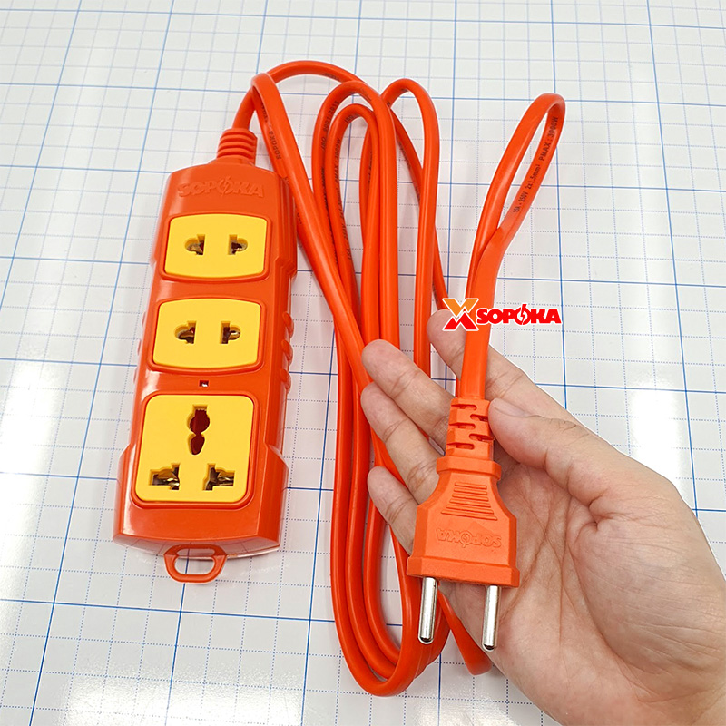 Ổ Cắm Điện 3 Lỗ Công Suất 3000W Siêu Chịu Tải T3000W SOPOKA