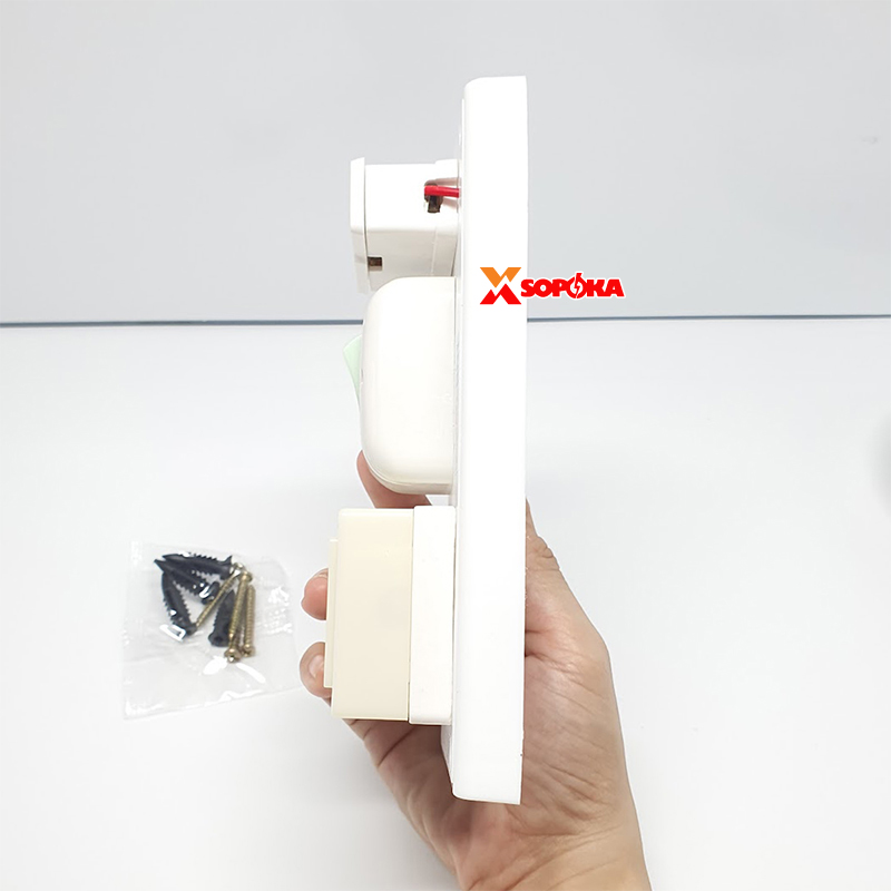 ảng Điện Táp Lô 1 Công Tắc 2 Lỗ Cắm Có Cầu Chì BN1 SOPOKA