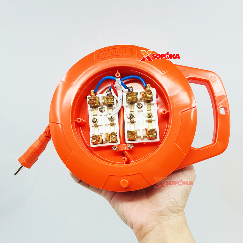 SOPOKA Ổ Cắm Cuộn Dây Tròn Q‑Series 2200W Màu Ghi (Xám) Q45G/Q75G