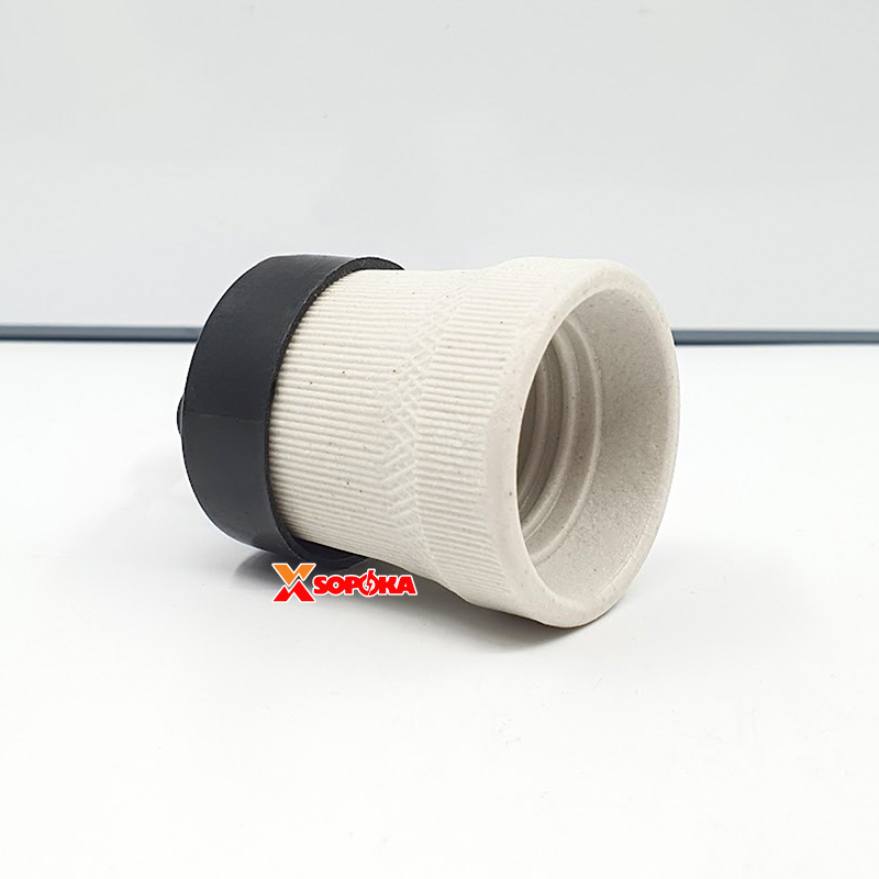 Đui Đèn Sứ Chịu Nhiệt Chịu Mưa Ngoài Trời Ren Xoáy E27 V-3/2 SOPOKA