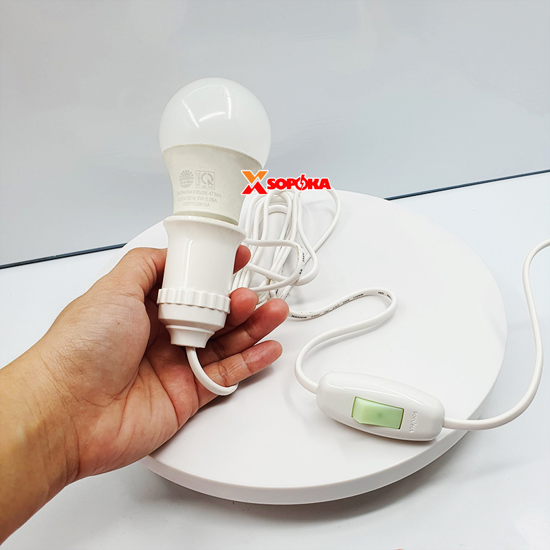 Bộ Dây Đui Đèn Led Có Công Tắc ĐS6 ĐS7 SOPOKA