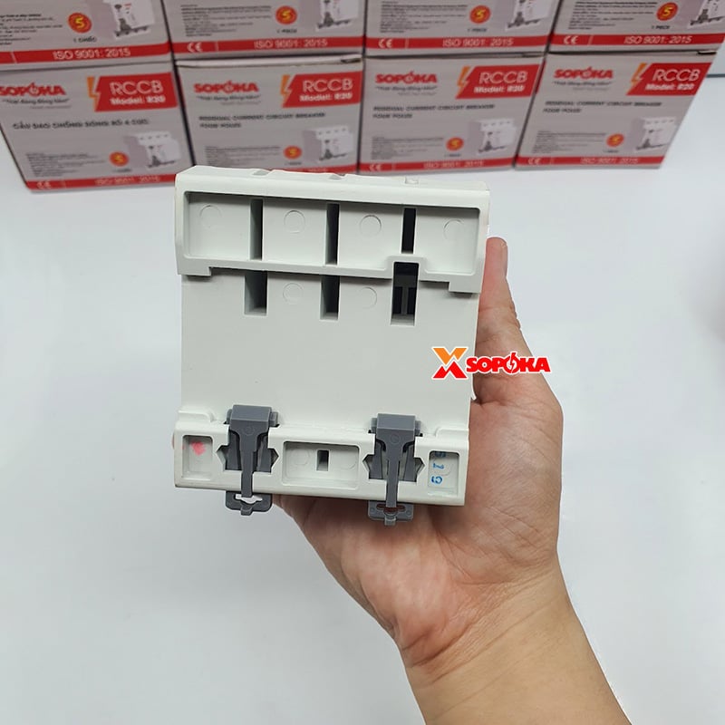 Aptomat Chống Giật 3 Pha 4 Cực RCCB 4P Chống Giật 63A 4P 30mA SOPOKA