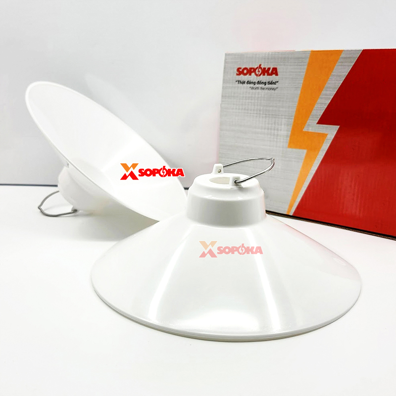 Chóa Đèn (Chao Đèn) Nhựa Có Móc Treo M250 Chống Vỡ Chống Mưa Chịu Nhiệt SOPOKA