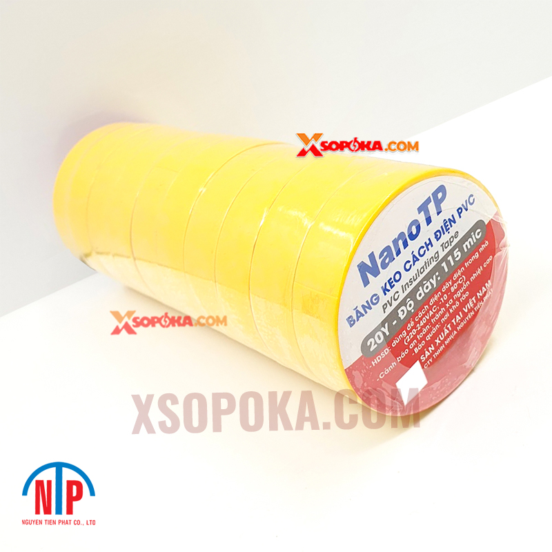 Băng Keo Cách Điện PVC NanoTP 600V 115 Mic 20Y Tiến Phát