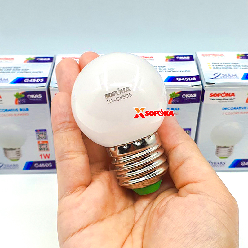 Bóng đèn LED Trang Trí Đơn Sắc Đa Sắc G45 SOPOKA