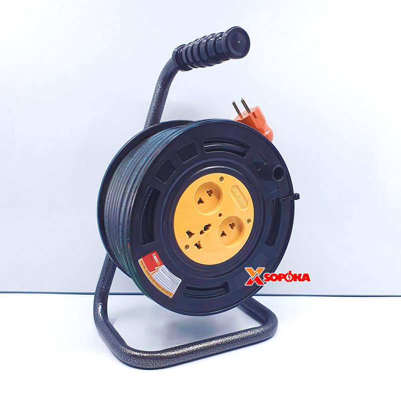 Rulo Cuộn Dây Điện SOPOKA Ráp Dây 2x1.5 CADIVI VCmt Tròn 2 Lớp Vỏ, Công Suất 3500W