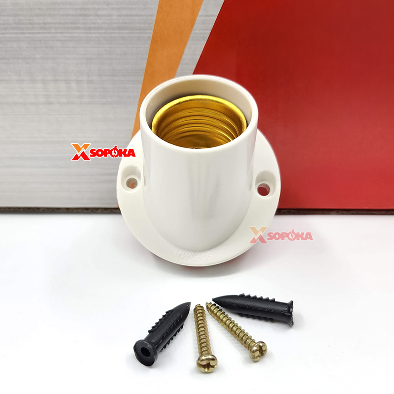 Đui Đèn Vát Tường Ngồi Xéo Ren Xoáy E27 DV5 SOPOKA