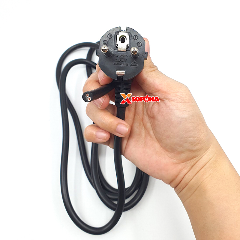 Dây Nối Nguồn Điện 2500W N19 SOPOKA – Chịu Nhiệt Lên Tới ~150°C