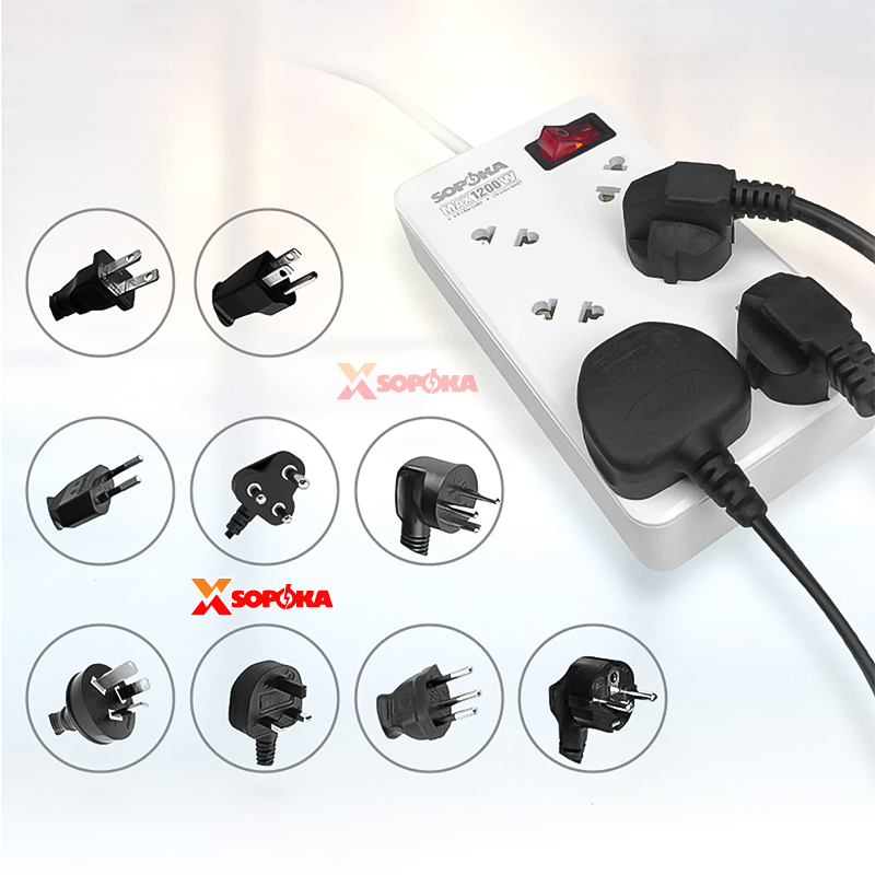 Ổ Cắm Điện 6 Lỗ Chéo Lõi Chịu Nhiệt 2200W 6A2 SOPOKA