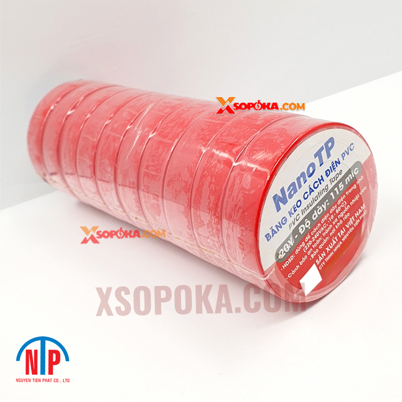 Băng Keo Cách Điện PVC NanoTP 600V 115 Mic 20Y Tiến Phát
