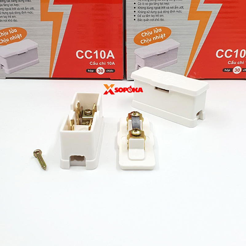 Cầu Chì Gắn Táp Lô Điện 10A 250V SOPOKA CC10A